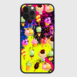 Чехол для iPhone 12 Pro Max Мороженки Вкуснятина, цвет: 3D-черный
