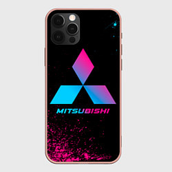 Чехол для iPhone 12 Pro Max Mitsubishi - neon gradient, цвет: 3D-светло-розовый