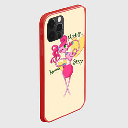 Чехол для iPhone 12 Pro Max Мамочка длинные ноги с сердечками, цвет: 3D-красный — фото 2
