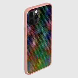 Чехол для iPhone 12 Pro Max Неоновый сетчатый узор, цвет: 3D-светло-розовый — фото 2