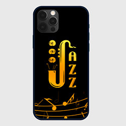Чехол для iPhone 12 Pro Max Jazz - ноты, цвет: 3D-черный