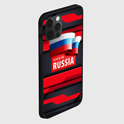 Чехол для iPhone 12 Pro Max Red & Black - Russia, цвет: 3D-черный — фото 2