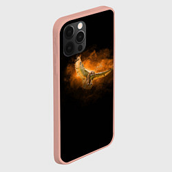 Чехол для iPhone 12 Pro Max Сова вылетает из трехмерного пространства, цвет: 3D-светло-розовый — фото 2