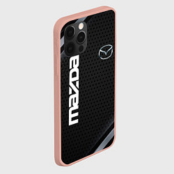 Чехол для iPhone 12 Pro Max Mazda карбон, цвет: 3D-светло-розовый — фото 2