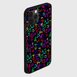 Чехол для iPhone 12 Pro Max League Of Legends: Arcane neon logo, цвет: 3D-черный — фото 2