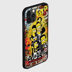 Чехол для iPhone 12 Pro Max Simpsons & Punks not dead! Motto!, цвет: 3D-черный — фото 2