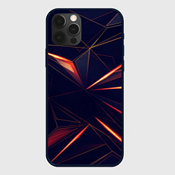 Чехол для iPhone 12 Pro Max Раскаленные грани, цвет: 3D-черный
