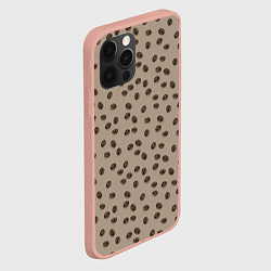 Чехол для iPhone 12 Pro Max Кофейные зерна паттерн, цвет: 3D-светло-розовый — фото 2