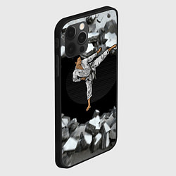 Чехол для iPhone 12 Pro Max Боевые искусства - каратист, цвет: 3D-черный — фото 2
