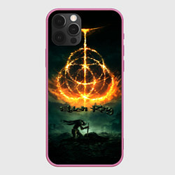 Чехол для iPhone 12 Pro Max Elden ring art пламя, цвет: 3D-малиновый