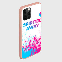 Чехол для iPhone 12 Pro Max Spirited Away neon gradient style: символ сверху, цвет: 3D-светло-розовый — фото 2
