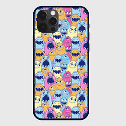Чехол для iPhone 12 Pro Max Монстры пушистые, цвет: 3D-черный