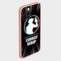 Чехол для iPhone 12 Pro Max Символ Cowboy Bebop в стиле glitch на темном фоне, цвет: 3D-светло-розовый — фото 2