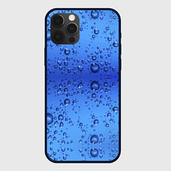 Чехол для iPhone 12 Pro Max Капли воды - текстура, цвет: 3D-черный