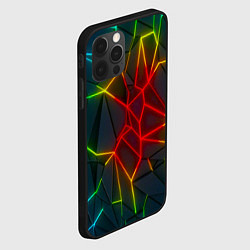 Чехол для iPhone 12 Pro Max Семицветный перелив, цвет: 3D-черный — фото 2