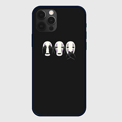 Чехол для iPhone 12 Pro Max Каонаси-Безликий, цвет: 3D-черный