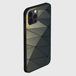 Чехол для iPhone 12 Pro Max Абстрактная сетка из множества фигур, цвет: 3D-черный — фото 2