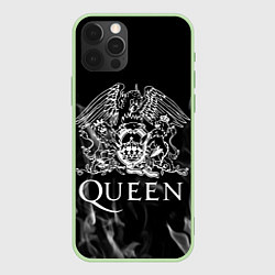 Чехол для iPhone 12 Pro Max Queen огонь, цвет: 3D-салатовый