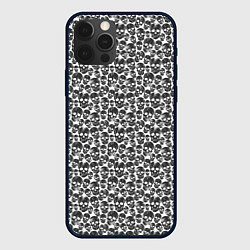 Чехол для iPhone 12 Pro Max Череп со скулами, цвет: 3D-черный