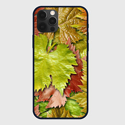 Чехол для iPhone 12 Pro Max Осенние листья клёна - паттерн, цвет: 3D-черный