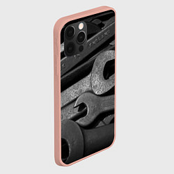 Чехол для iPhone 12 Pro Max Композиция из гаечных ключей, цвет: 3D-светло-розовый — фото 2