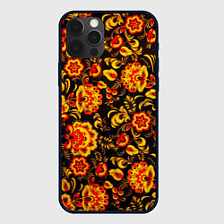 Чехол для iPhone 12 Pro Max Хохлома роспись, цвет: 3D-черный