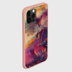 Чехол для iPhone 12 Pro Max Множество красок - Розовый, красный, жёлтый, цвет: 3D-светло-розовый — фото 2