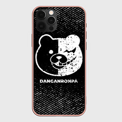 Чехол для iPhone 12 Pro Max Danganronpa с потертостями на темном фоне, цвет: 3D-светло-розовый