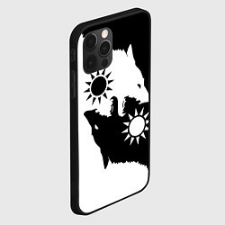 Чехол для iPhone 12 Pro Max Волки инь янь черный и белый, цвет: 3D-черный — фото 2