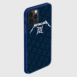 Чехол для iPhone 12 Pro Max Metallica - паттерн, цвет: 3D-тёмно-синий — фото 2