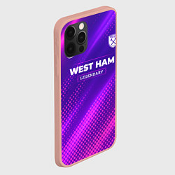 Чехол для iPhone 12 Pro Max West Ham legendary sport grunge, цвет: 3D-светло-розовый — фото 2