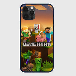 Чехол для iPhone 12 Pro Max Валентин Minecraft, цвет: 3D-черный