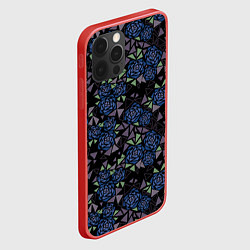 Чехол для iPhone 12 Pro Max Мозаичный геометрический узор Розы, цвет: 3D-красный — фото 2