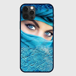 Чехол для iPhone 12 Pro Max Синеглазая девушка в хиджабе, цвет: 3D-черный