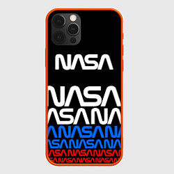 Чехол для iPhone 12 Pro Max Nasa gпаттерн, цвет: 3D-красный