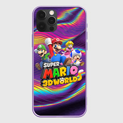 Чехол для iPhone 12 Pro Max Герои Super Mario 3D World - Nintendo, цвет: 3D-сиреневый