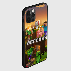 Чехол для iPhone 12 Pro Max Евгений Minecraft, цвет: 3D-черный — фото 2