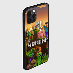 Чехол для iPhone 12 Pro Max Максим Minecraft, цвет: 3D-черный — фото 2