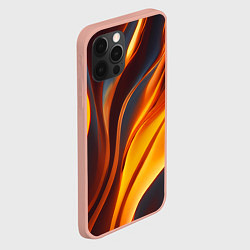 Чехол для iPhone 12 Pro Max Плавные огненные узоры, цвет: 3D-светло-розовый — фото 2