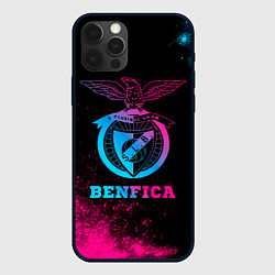 Чехол для iPhone 12 Pro Max Benfica - neon gradient, цвет: 3D-черный