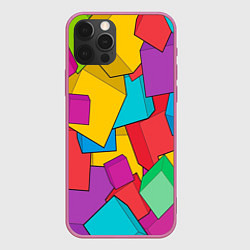 Чехол iPhone 12 Pro Max Фон из разноцветных кубиков