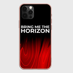 Чехол для iPhone 12 Pro Max Bring Me the Horizon red plasma, цвет: 3D-светло-розовый