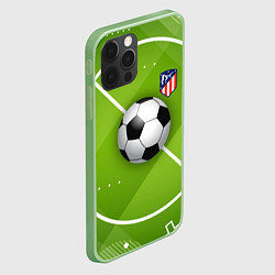 Чехол для iPhone 12 Pro Max Atletico madrid Мяч, цвет: 3D-салатовый — фото 2