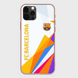 Чехол для iPhone 12 Pro Max Barcelona абстракция цветные геометрии, цвет: 3D-светло-розовый