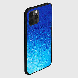 Чехол для iPhone 12 Pro Max Вода - H2O, цвет: 3D-черный — фото 2