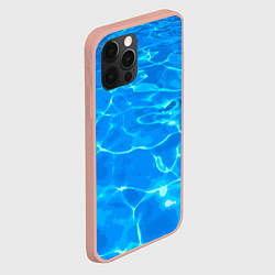 Чехол для iPhone 12 Pro Max Абстрактные волны бассейна - текстура, цвет: 3D-светло-розовый — фото 2
