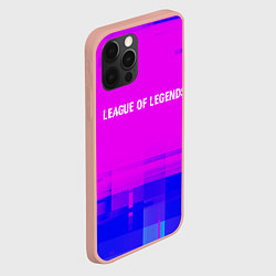 Чехол для iPhone 12 Pro Max League of Legends glitch text effect: символ сверх, цвет: 3D-светло-розовый — фото 2