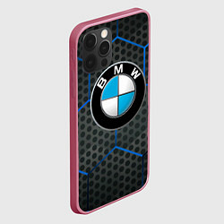 Чехол для iPhone 12 Pro Max Bmw Соты, цвет: 3D-малиновый — фото 2