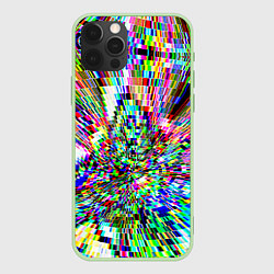 Чехол для iPhone 12 Pro Max Acid pixels, цвет: 3D-салатовый