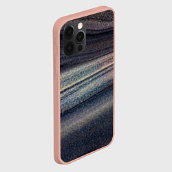 Чехол для iPhone 12 Pro Max Волны блестящего тёмного песка, цвет: 3D-светло-розовый — фото 2